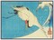 The Crane Above the Wave by Japanese artist Utagawa Hiroshige Counted Cross Stitch Pattern